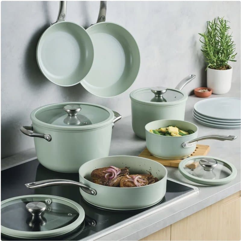 Circulon Halo with LaserDefense 10-piece Ceramic Nonstick Cookware Set